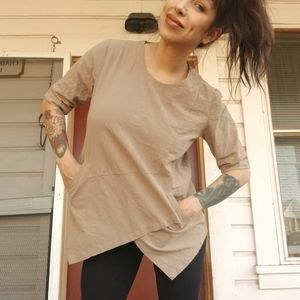Misslook Modern Khaki Top! With Pockets!XL